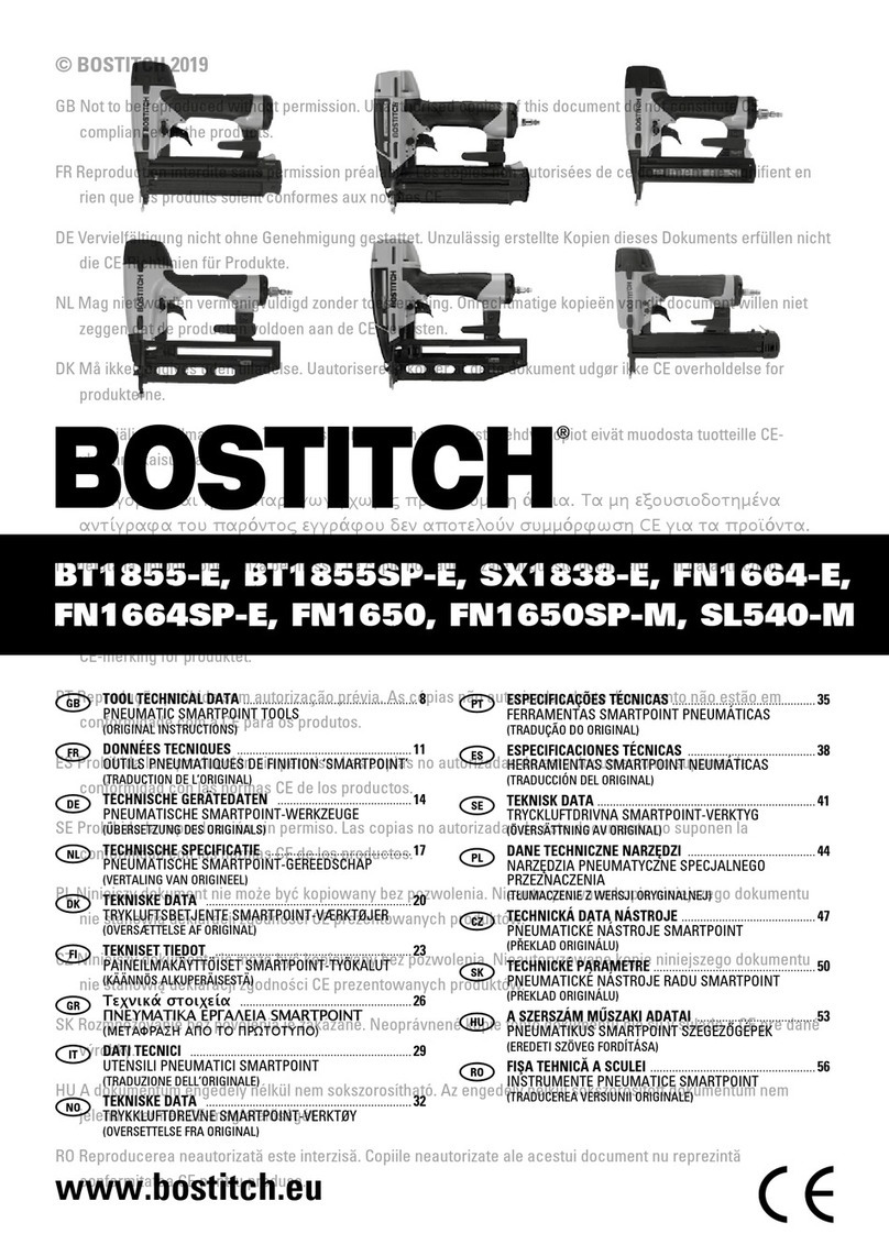 Bostitch SX1838-E User manual