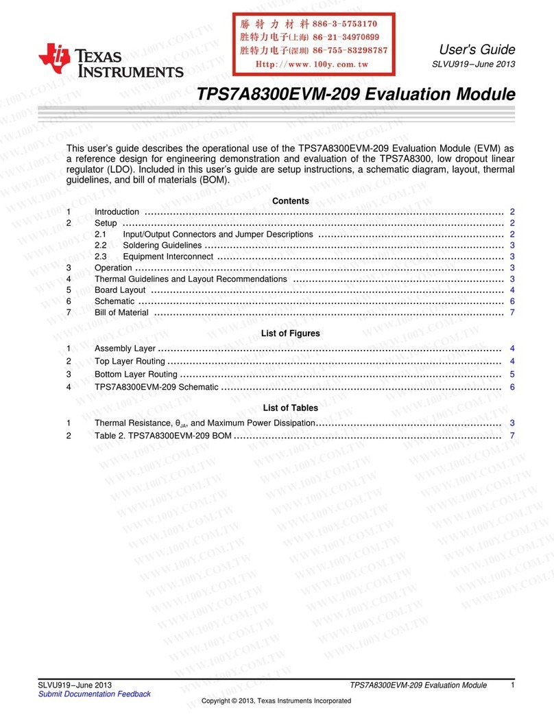 Texas Instruments TPS7A8300EVM-209 User manual Texas Instruments TPS7A8300EVM-209 User manual