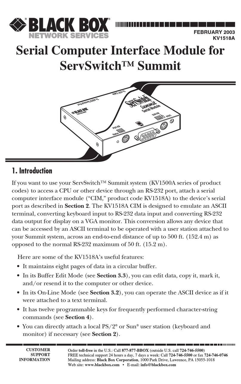 Black Box ServSwitch Summit manual