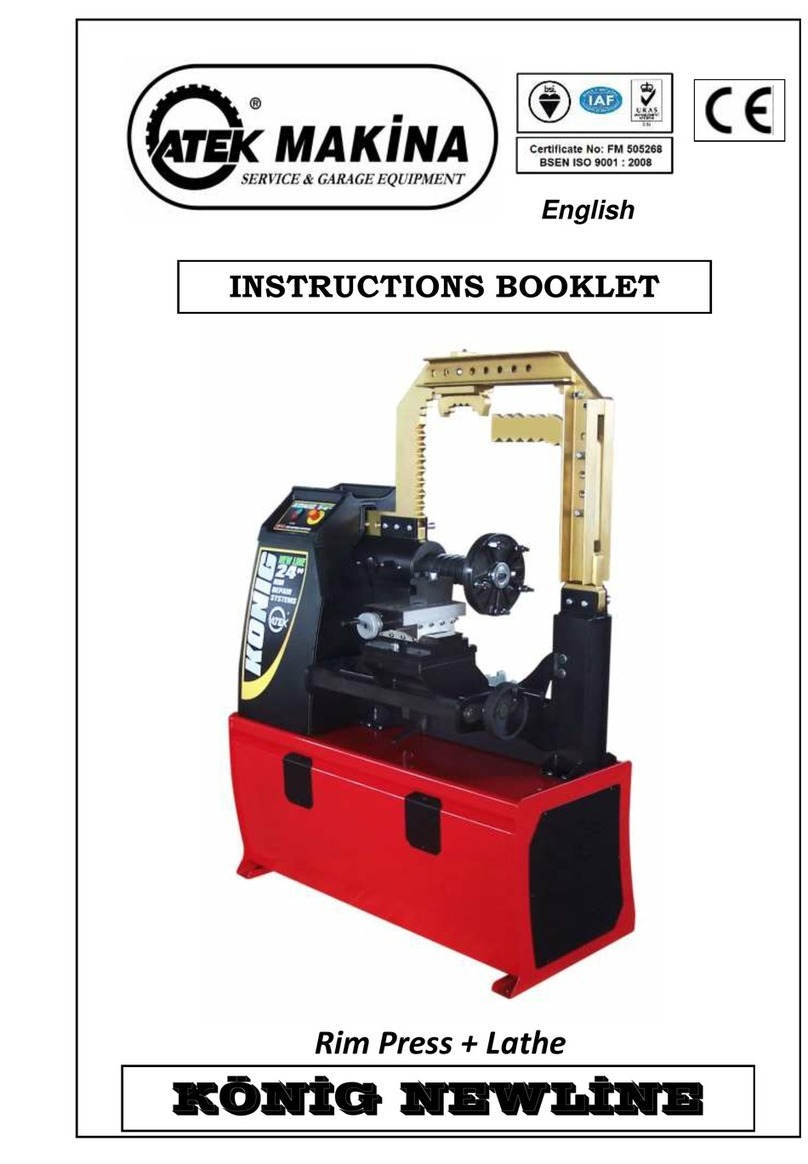 ATEK MAKINA KONIG NEWLINE Series Instruction booklet ATEK MAKINA KONIG NEWLINE Series Instruction booklet