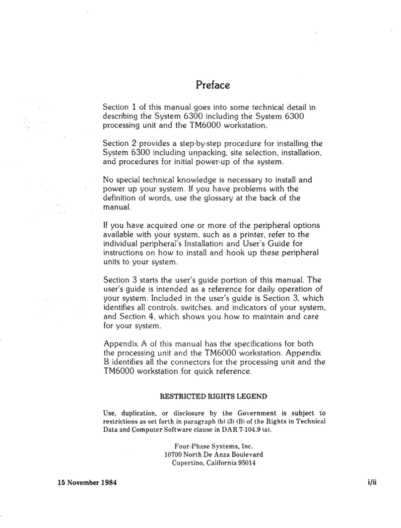 Four-Phase Systems System 6300 Hardware installation and user's guide Four-Phase Systems System 6300 Hardware installation and user's guide