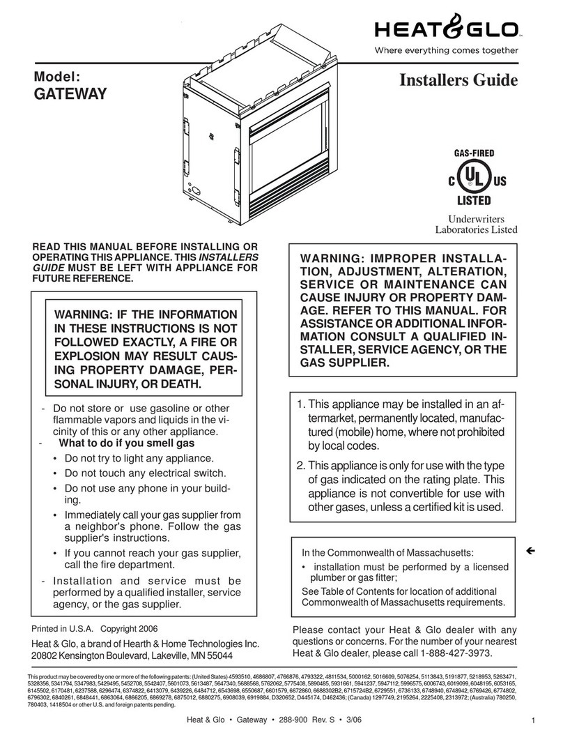 Heat & Glo GATEWAY Assembly instructions Heat & Glo GATEWAY Assembly instructions