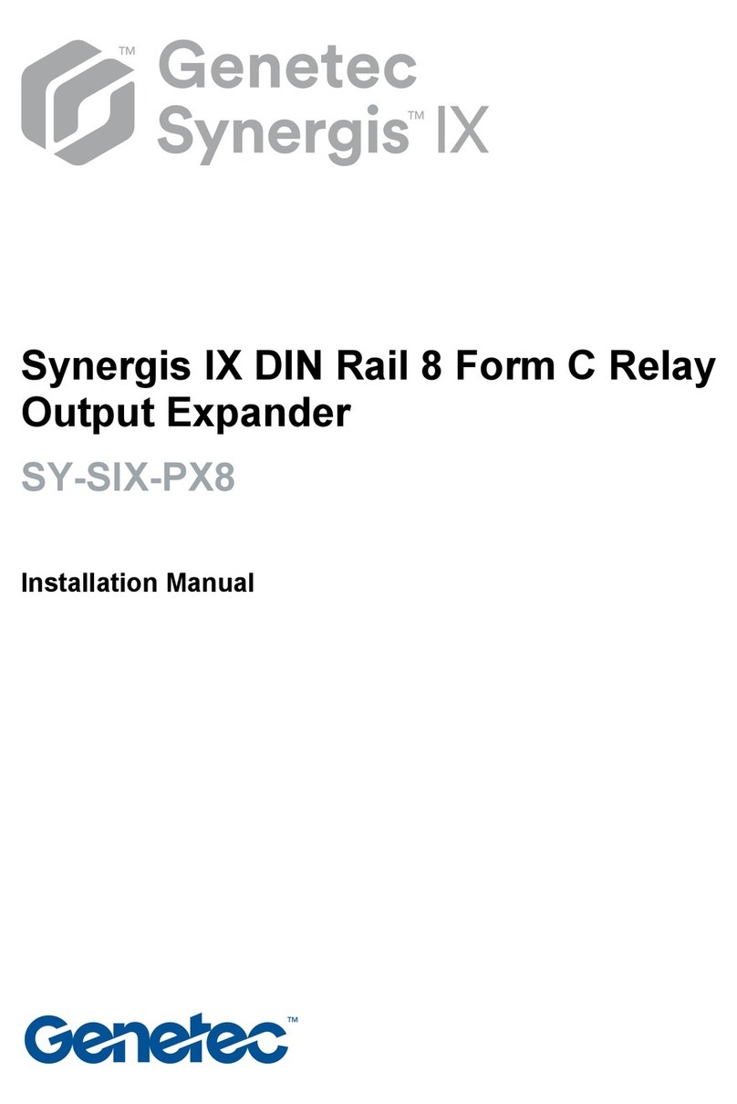 Genetec Synergis IX SY-SIX-PX8 installation manual