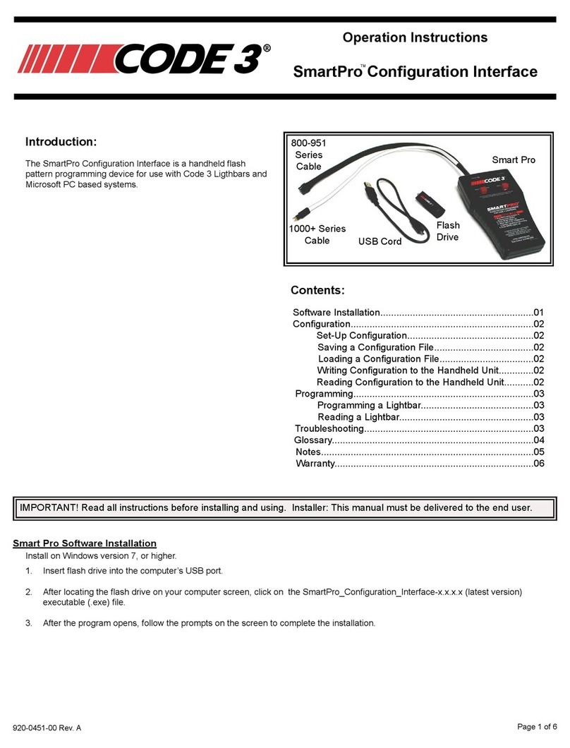 Code 3 SmartPro Operation instructions