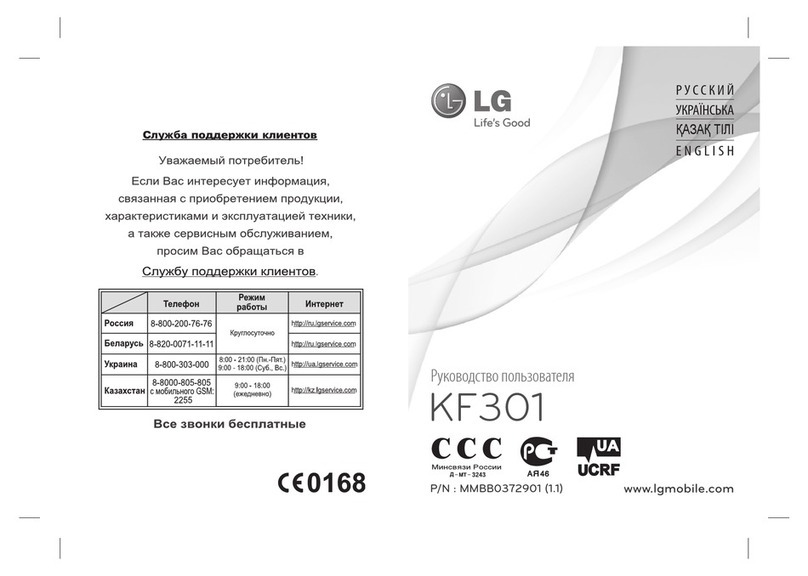 LG KF301 User manual