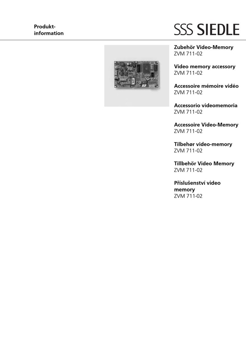 SSS Siedle ZVM 711-02 User manual