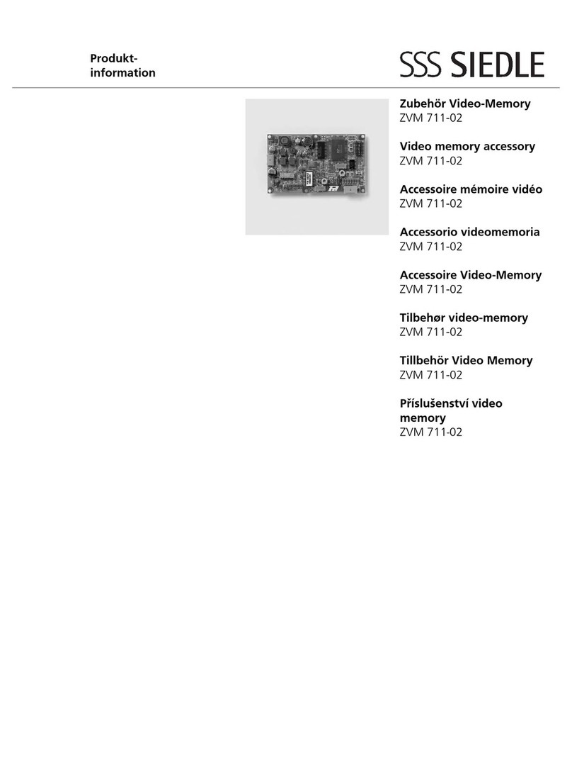 SSS Siedle ZVM 711-02 Product information