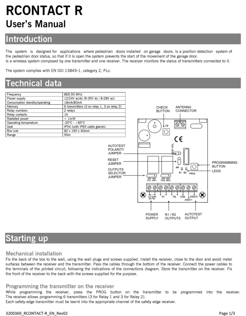 JCM Technologies RCONTACT R User manual