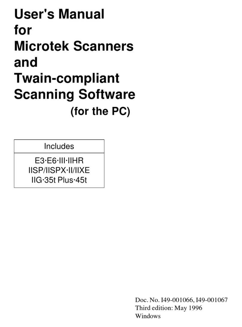 Microtek ScanMaker IIG User manual