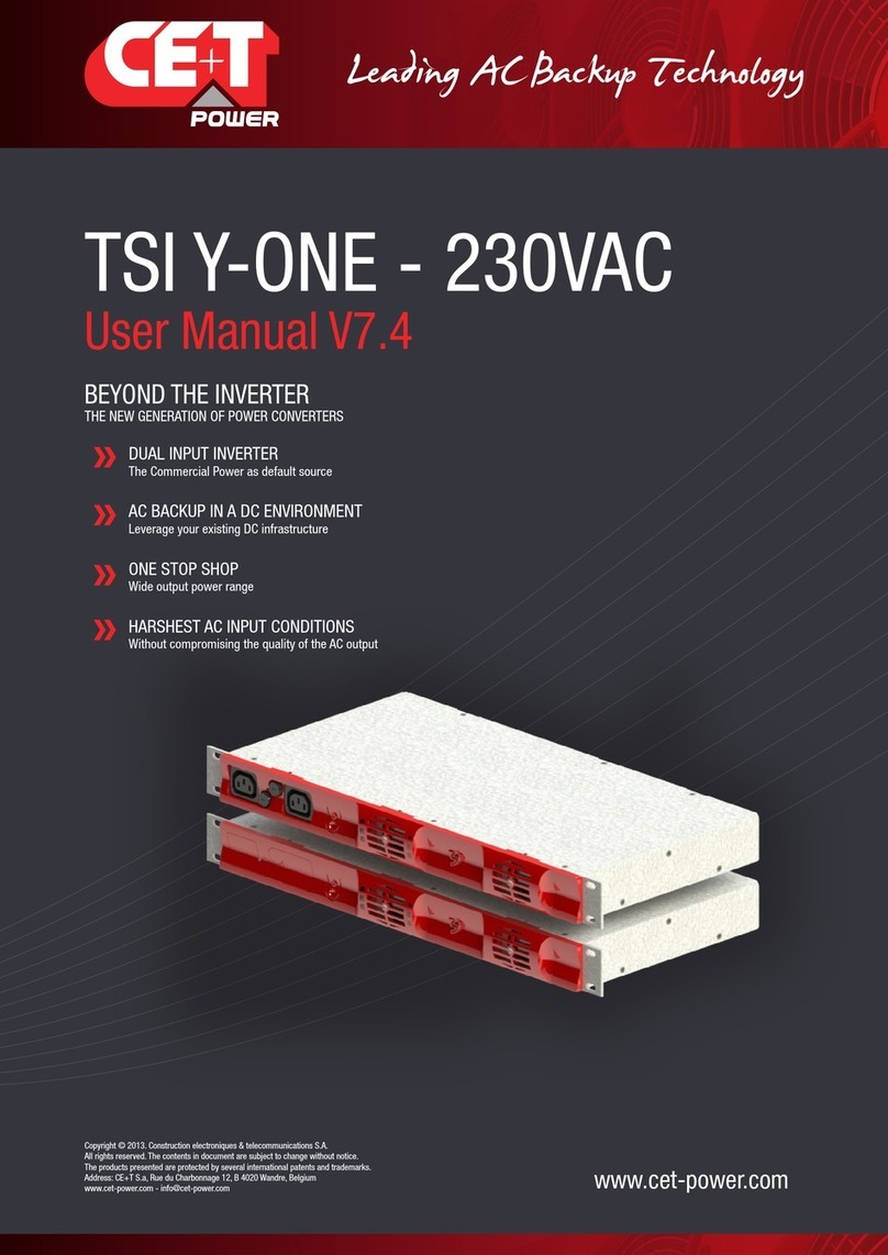 CE+T Power TSI Y-ONE Series user manual