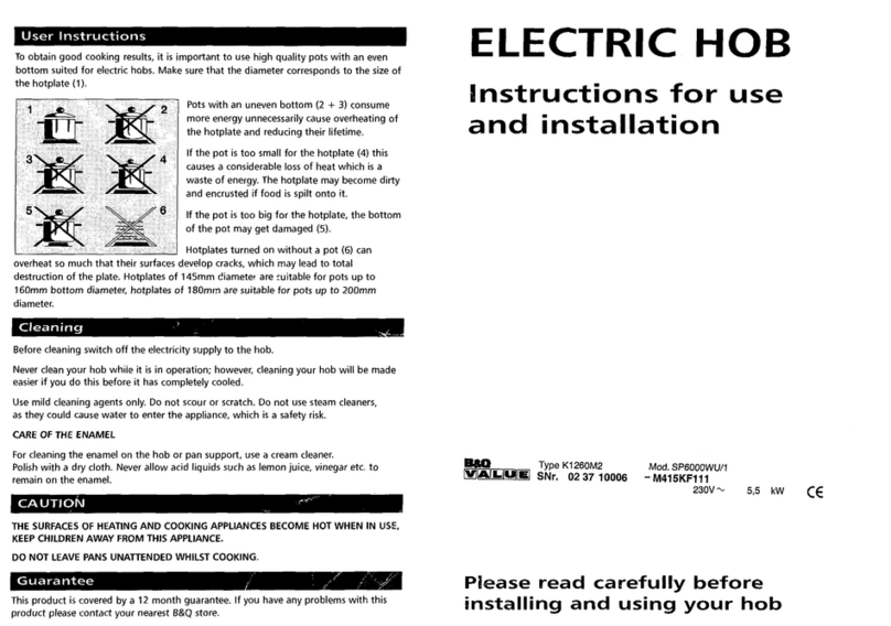 B&Q SP6000WU/1 Instructions for use and installation