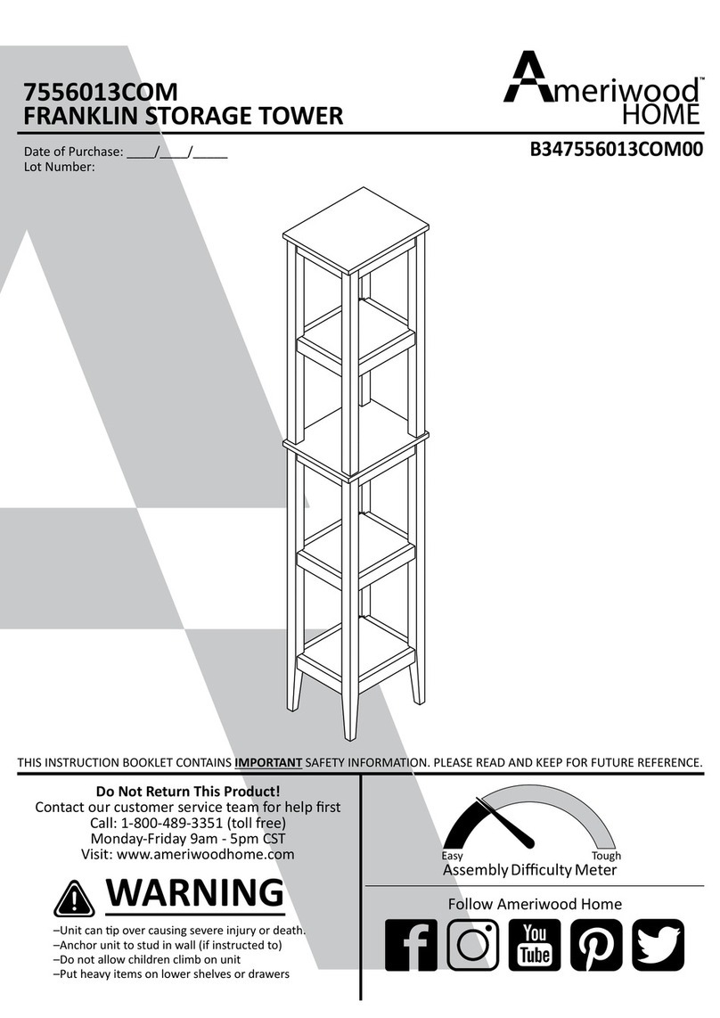 Ameriwood HOME FRANKLIN 7556013COM Instruction booklet