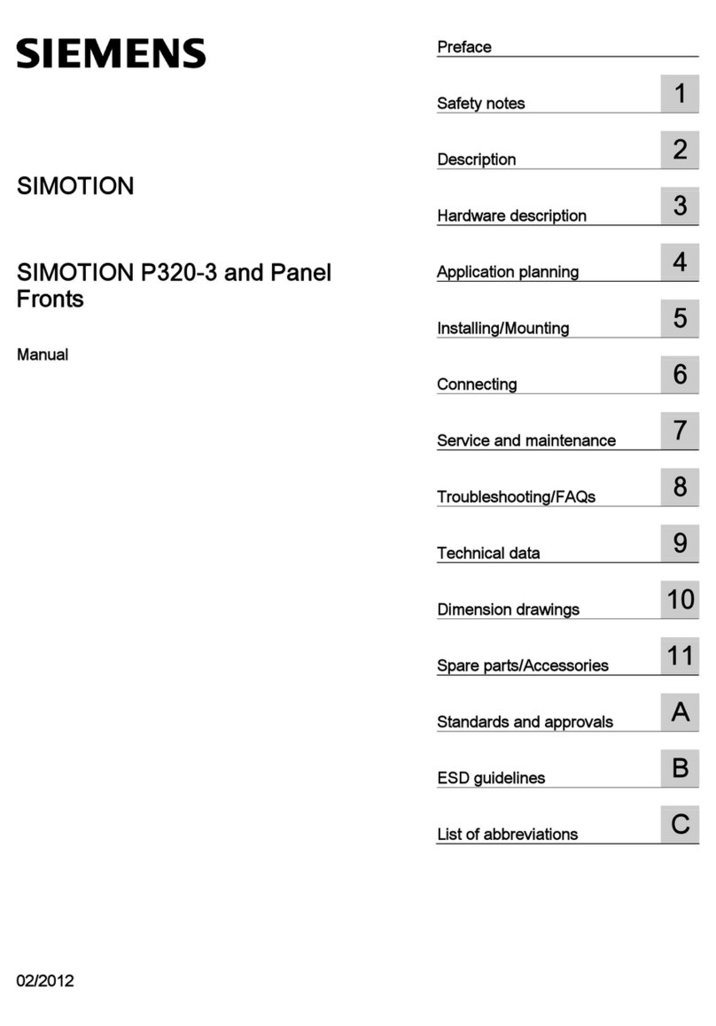 Siemens SIMOTION P320-3 User manual Siemens SIMOTION P320-3 User manual