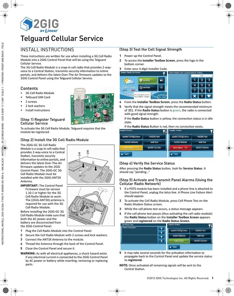 Linear 2GIG-GC3GA-T Install instructions