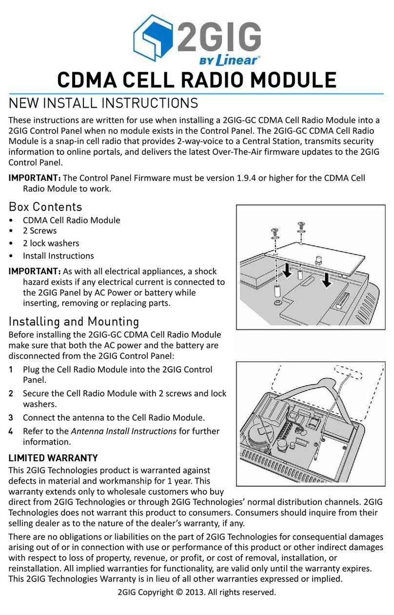 Linear 2GIG CDMA Install instructions