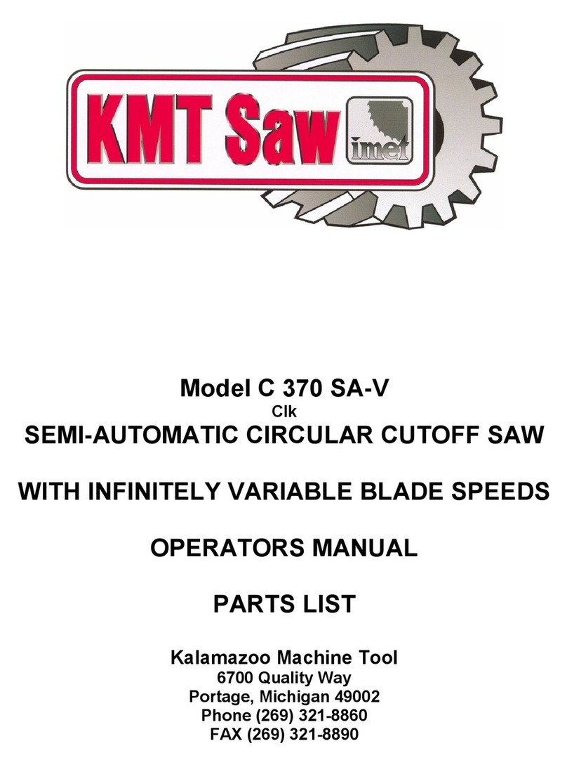 KMT C 370 SA-V Operator's manual & parts list