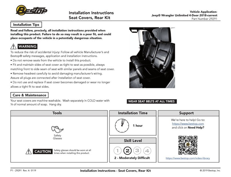Bestop 29291 Installation Instructions and Technical Information