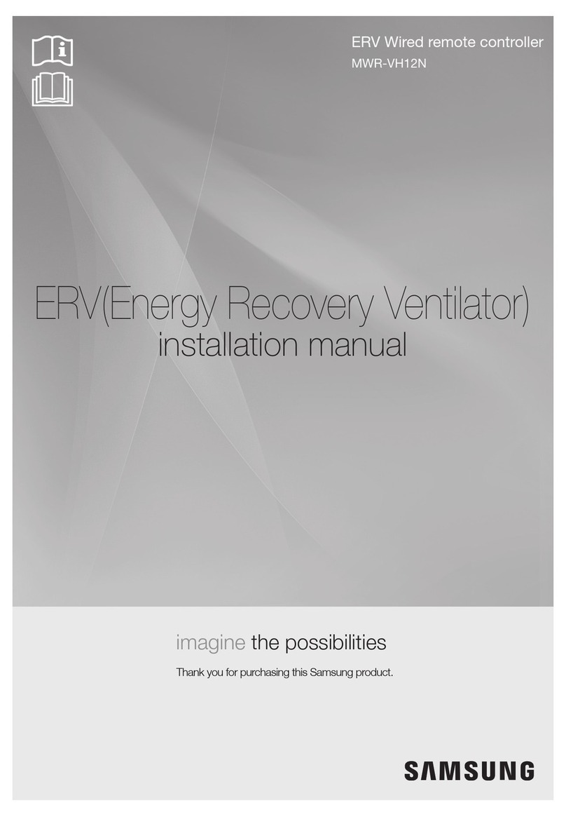 Samsung ERV Installation manual & users manual