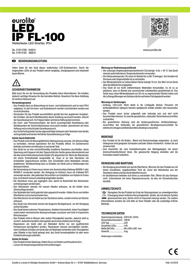 EuroLite LED IP FL-100 user manual