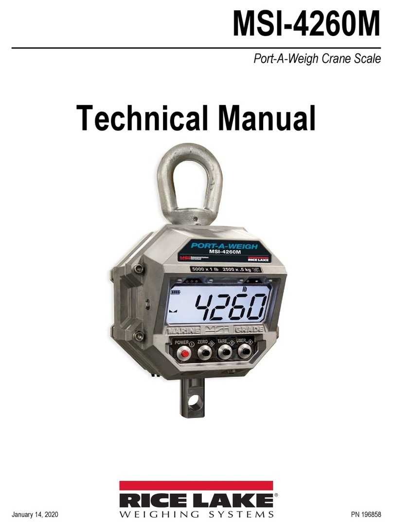 Rice Lake MSI-4260M User manual