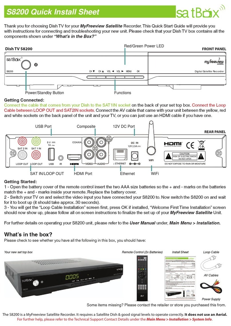 Freeview MyFreeview satBox S8200 Instructions for use