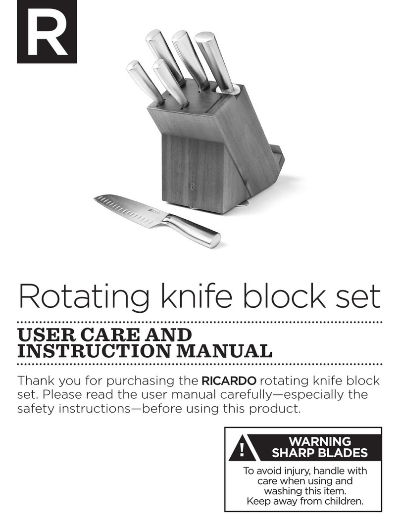 Ricardo Rotating knife block set USER CARE AND INSTRUCTION MANUAL