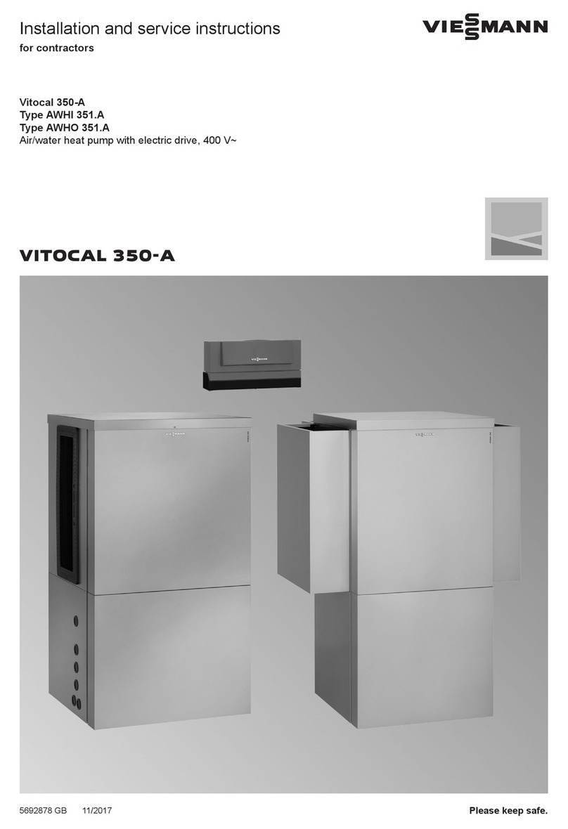 Viessmann Vitocal 350-A AWHO 351.A Series Installation and service instructions
