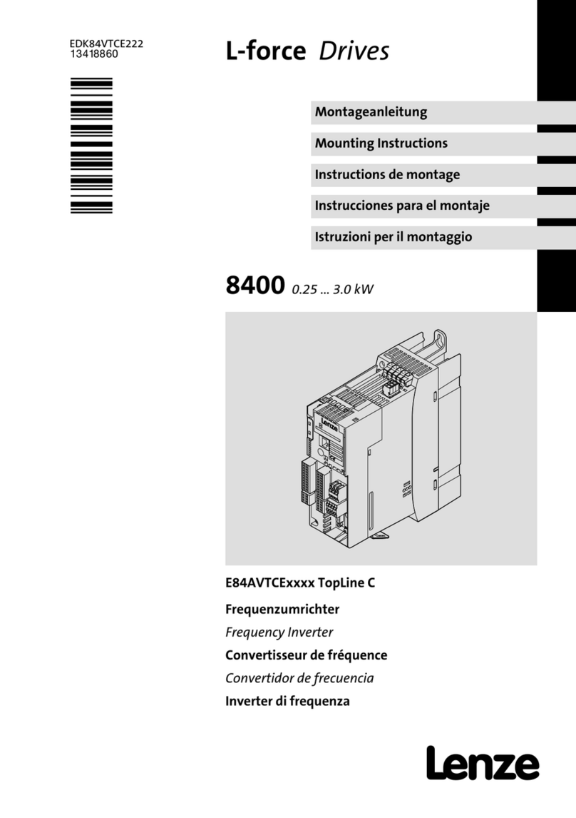 Lenze L-force 8400 Series Mounting instructions
