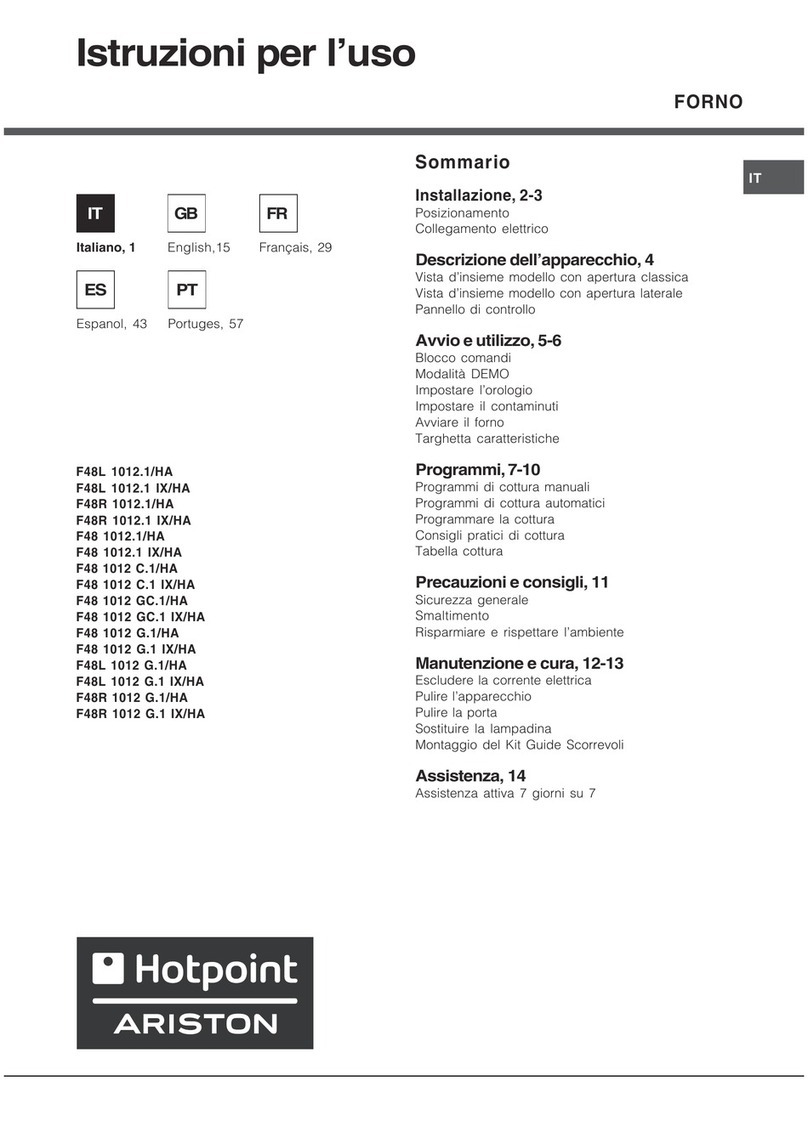 Hotpoint Ariston F48L 1012.1/HA operating instructions