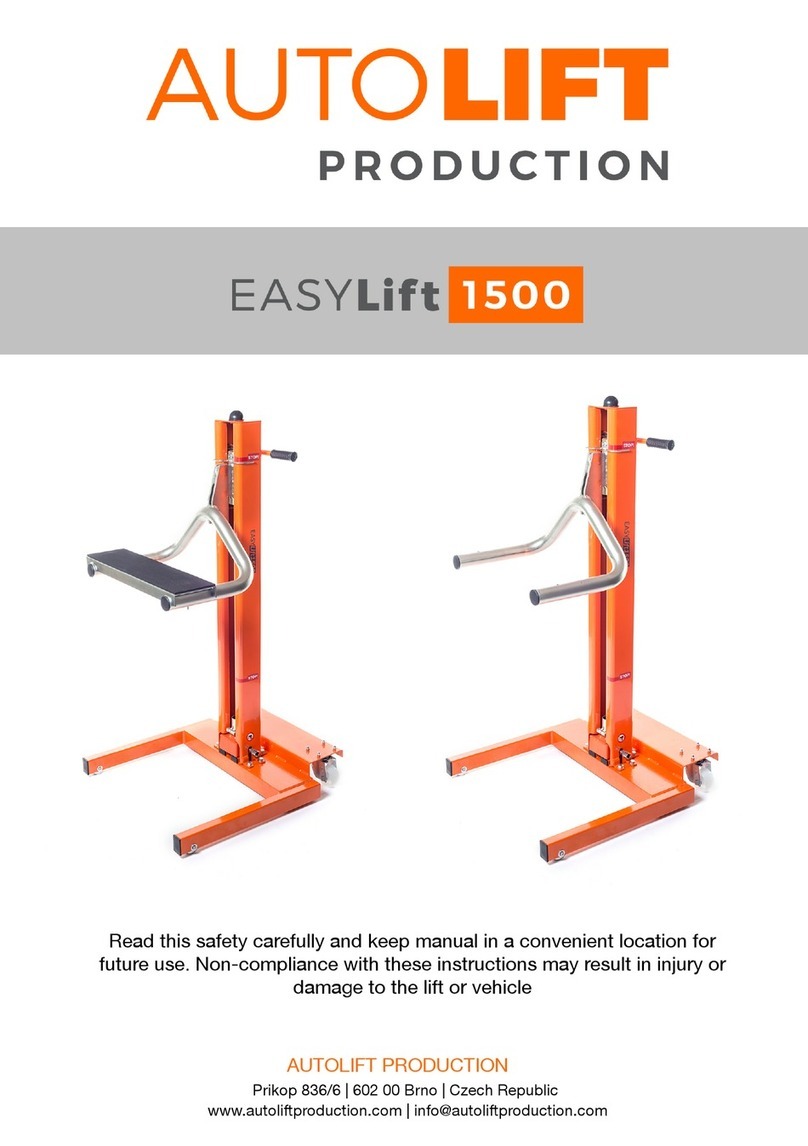 AUTOLIFT PRODUCTION EASYLift 1500 manual