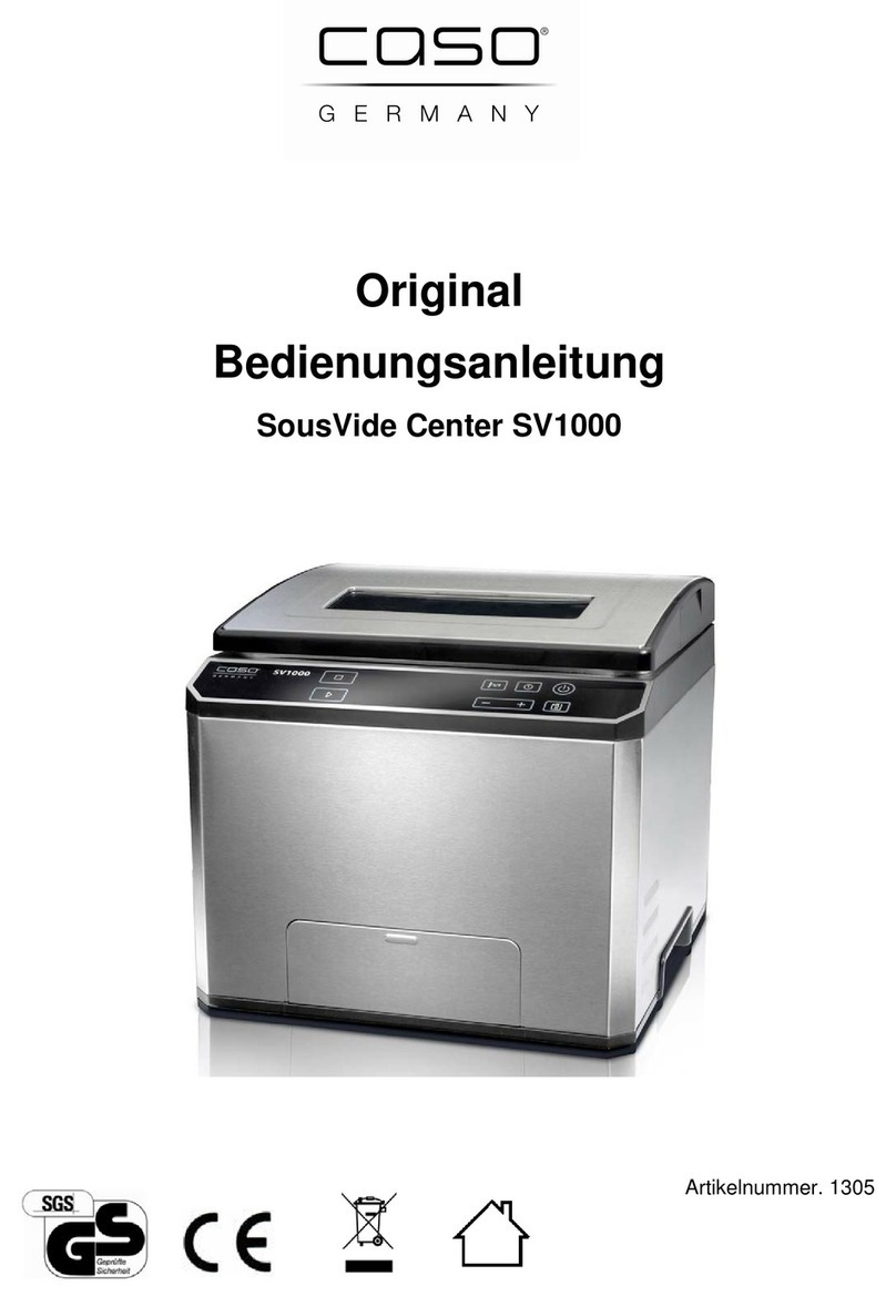 Caso SV1000 User manual Caso SV1000 User manual