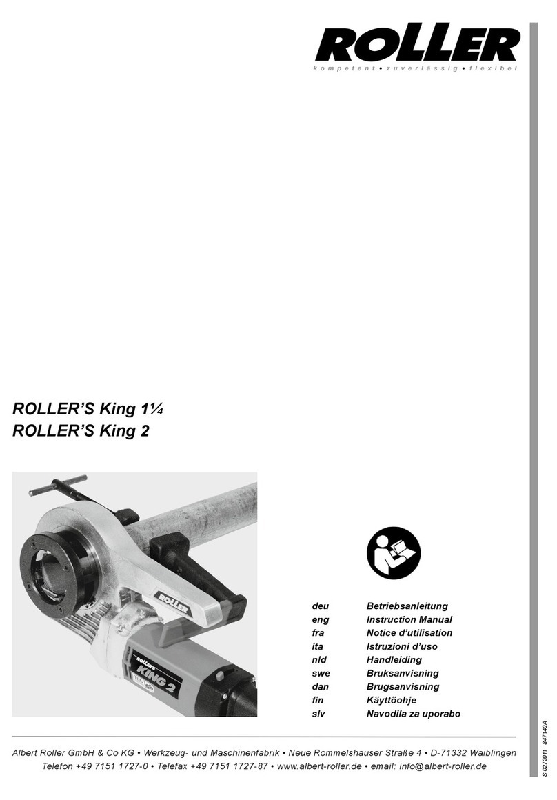 Roller King 1 1/4 User manual