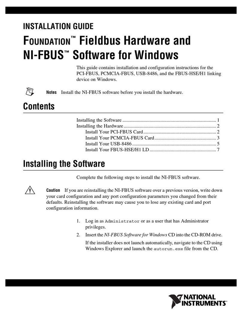 National Instruments PCI-FBUS installation guide