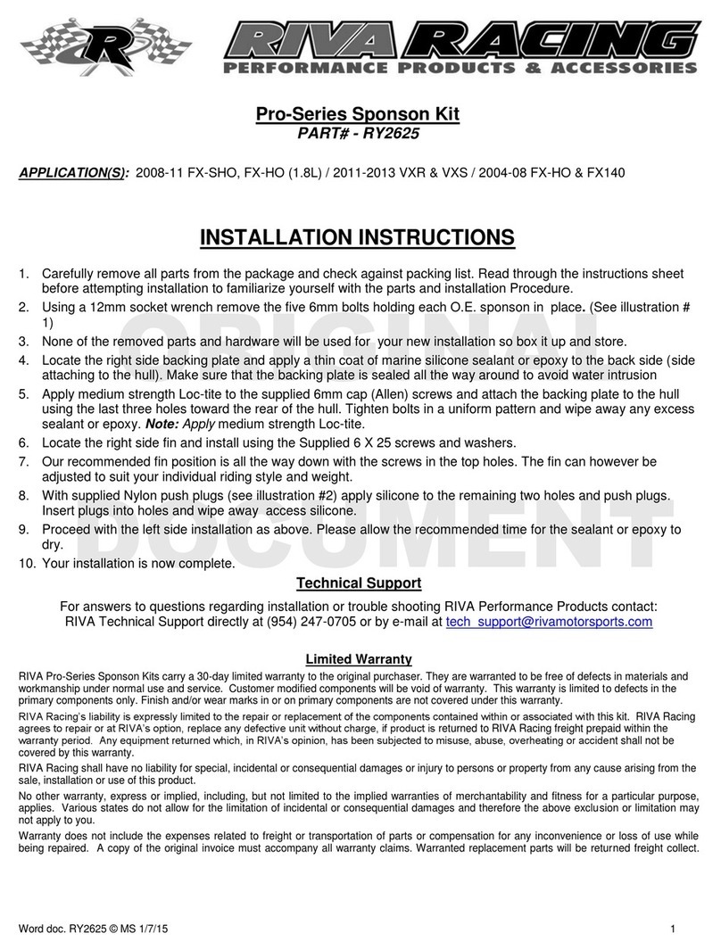 riva racing RY2625 installation instructions