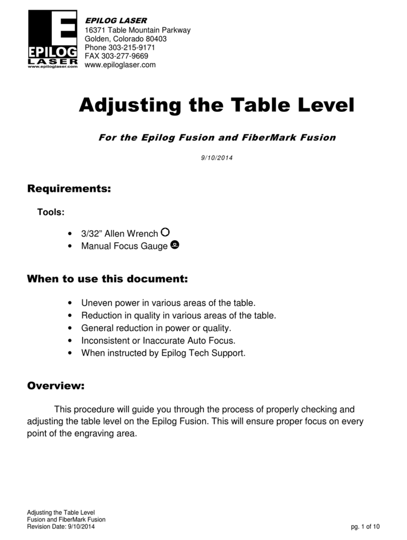 Epilog Laser Fusion User manual