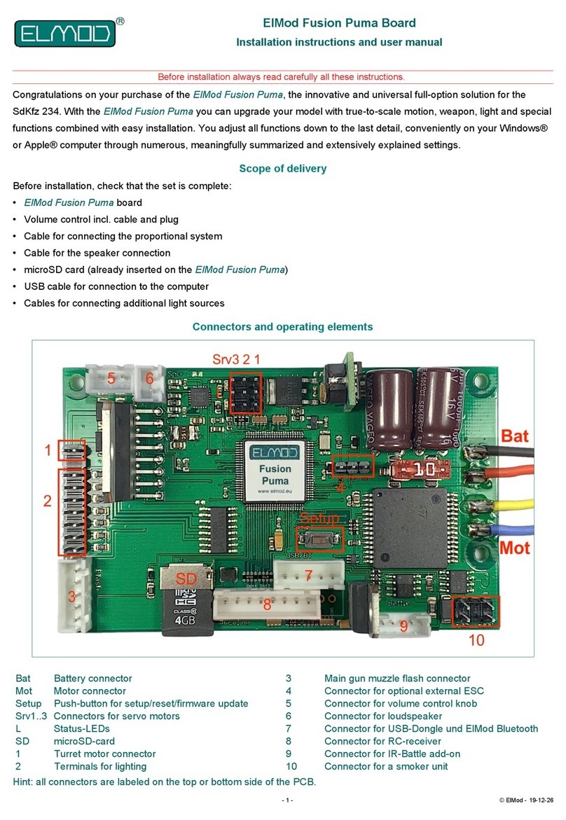 ElMod Fusion Puma Installation instructions and user manual ElMod Fusion Puma Installation instructions and user manual