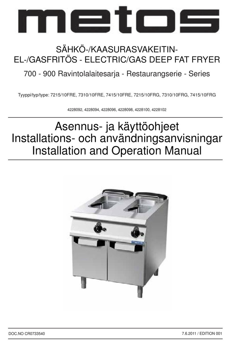 Metos 700 Series Installation and operation manual