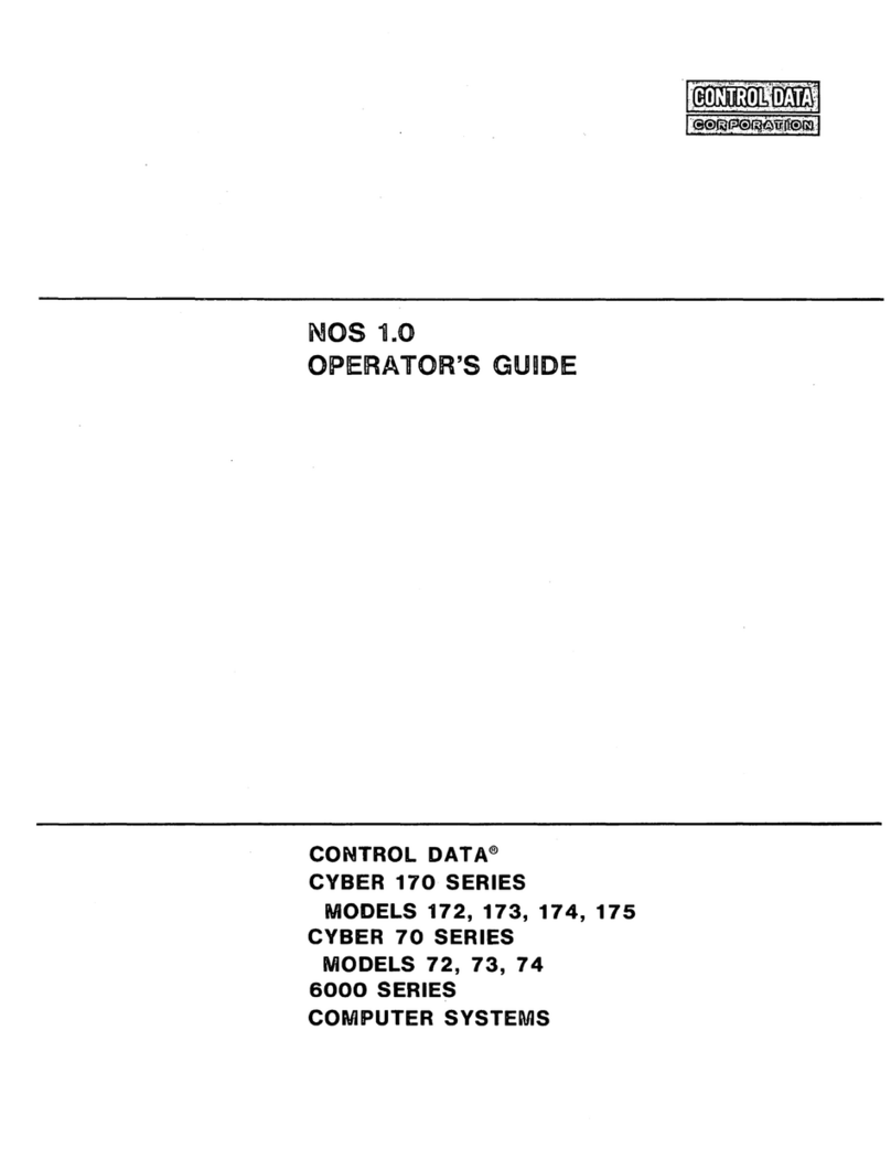 Control Data Cyber 170 Series Operator's guide