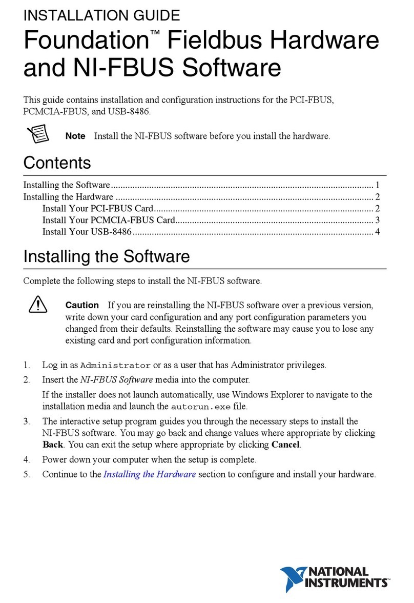 National Instruments PCI-FBUS User manual
