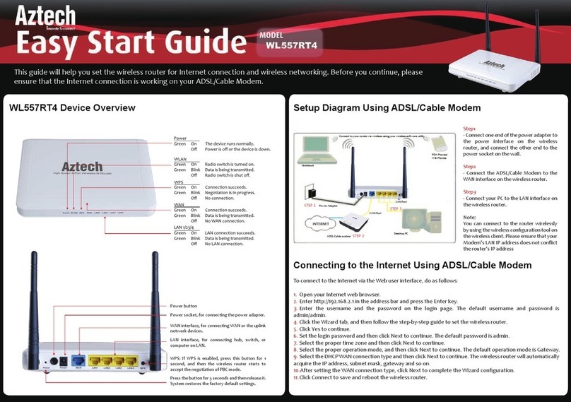 Aztech WL557RT4 Instructions for use
