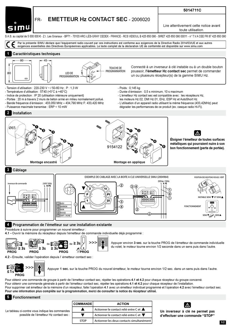 Simu 2006020 User manual