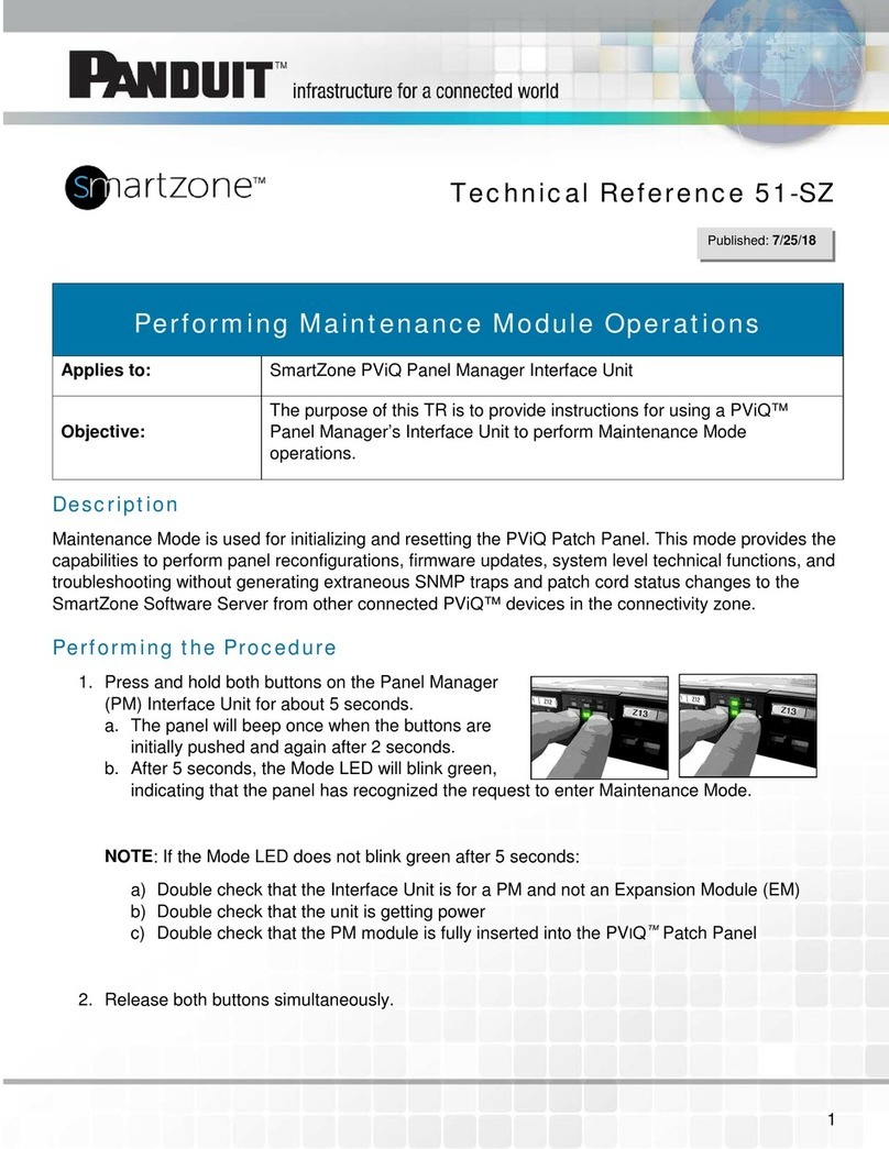 Panduit SmartZone PViQ Use and care manual Panduit SmartZone PViQ Use and care manual