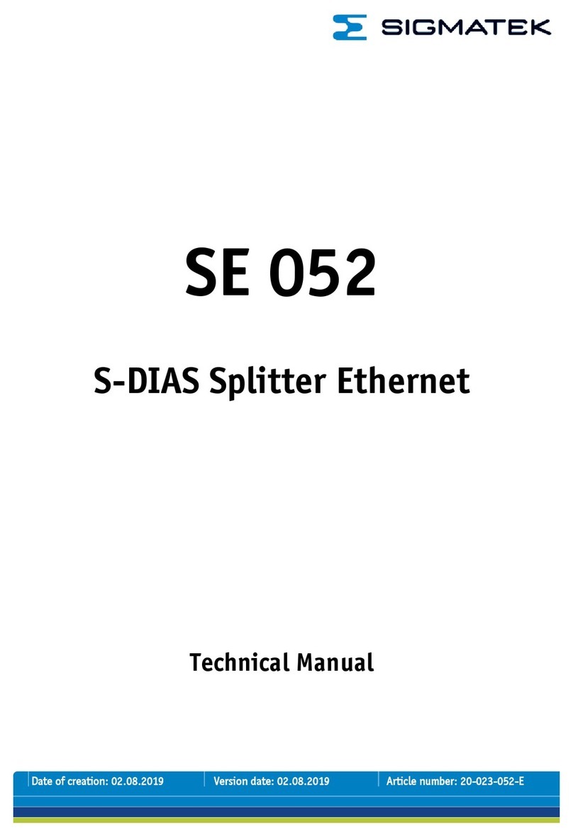 SIGMA TEK SE 052 User manual