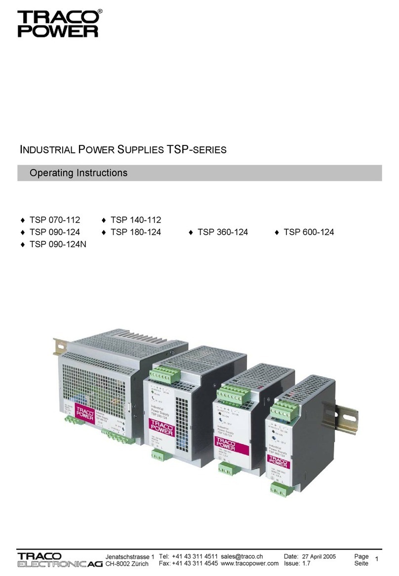 TracoPower TSP SERIES operating instructions TracoPower TSP SERIES operating instructions
