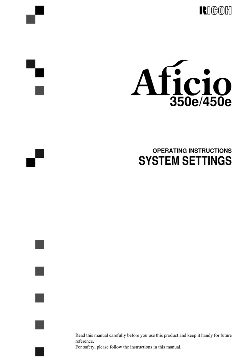 Ricoh Aficio 350e User manual