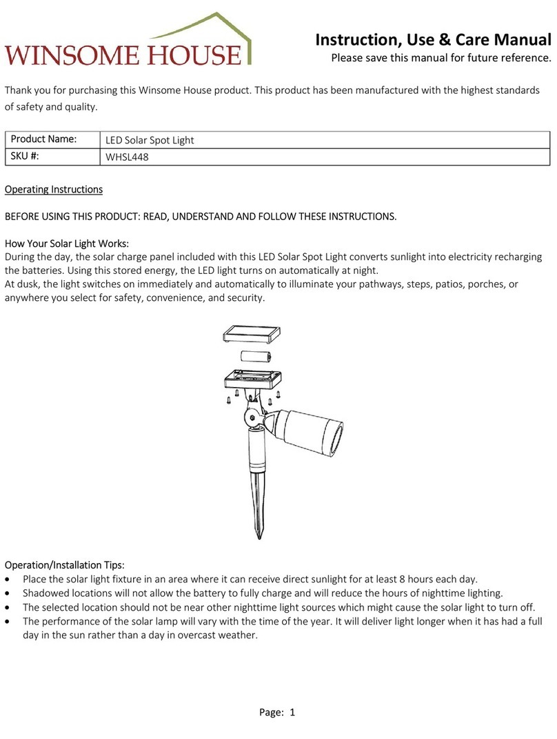 Winsome house WHSL448 Instruction, Use & Care Manual Winsome house WHSL448 Instruction, Use & Care Manual