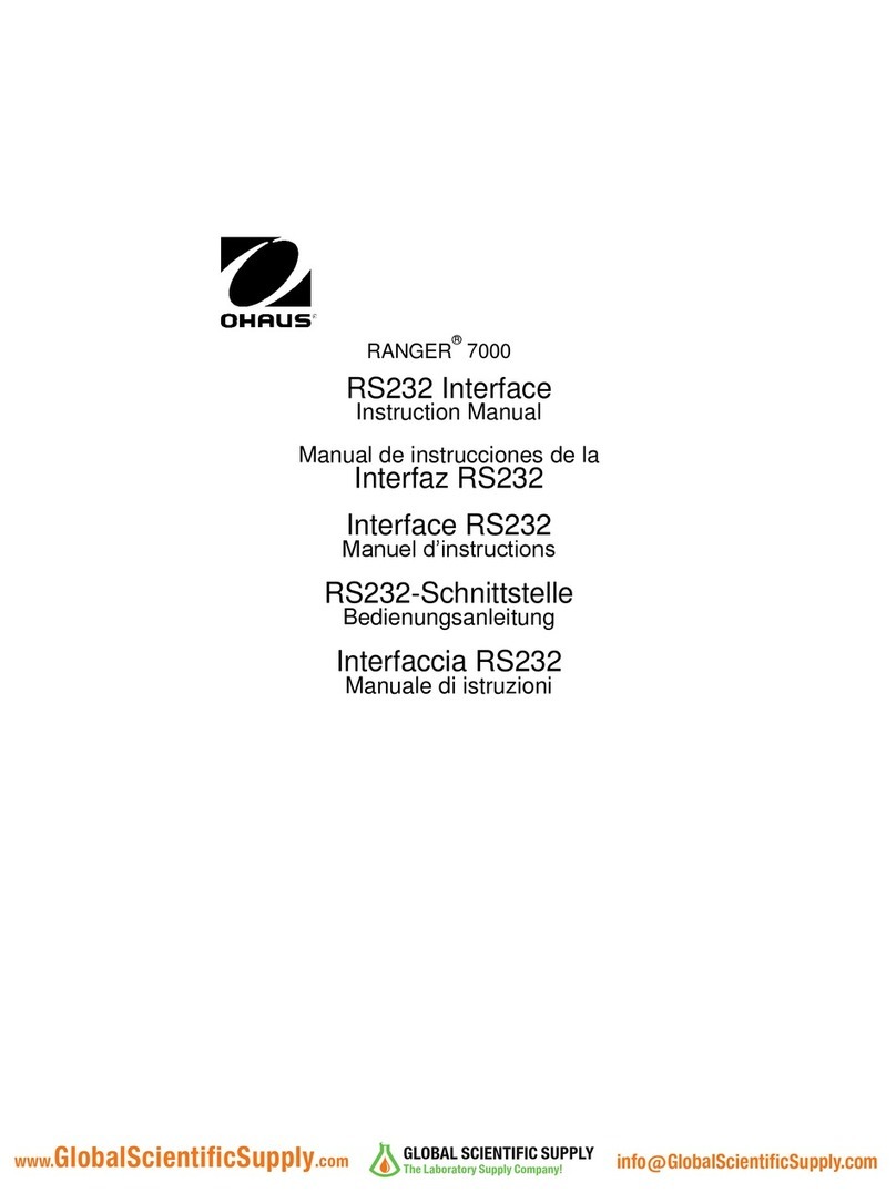 OHAUS RS232 instruction manual