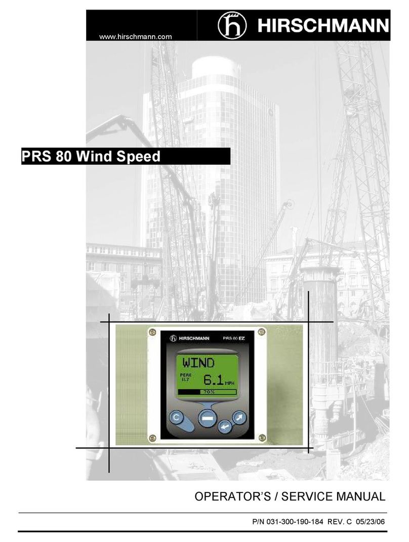 Hirschmann PRS 80 Wind Speed Operators & service manual