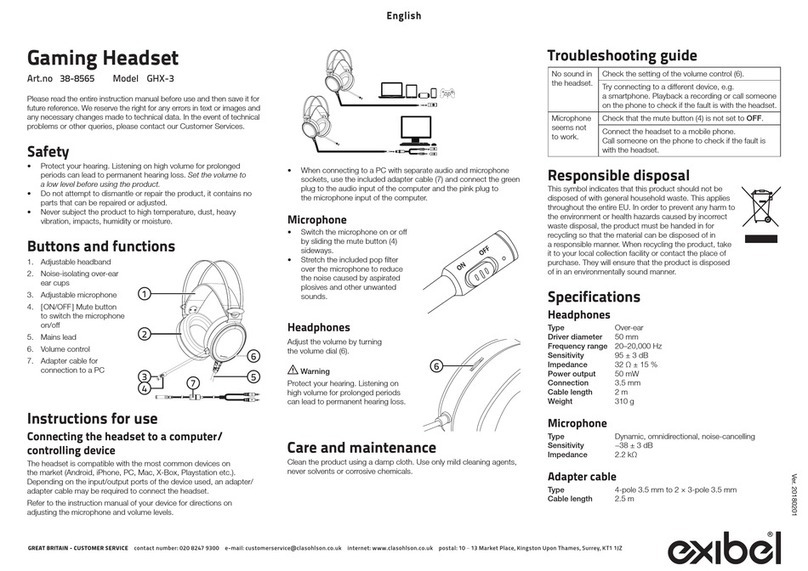 Exibel GHX-3 instruction manual