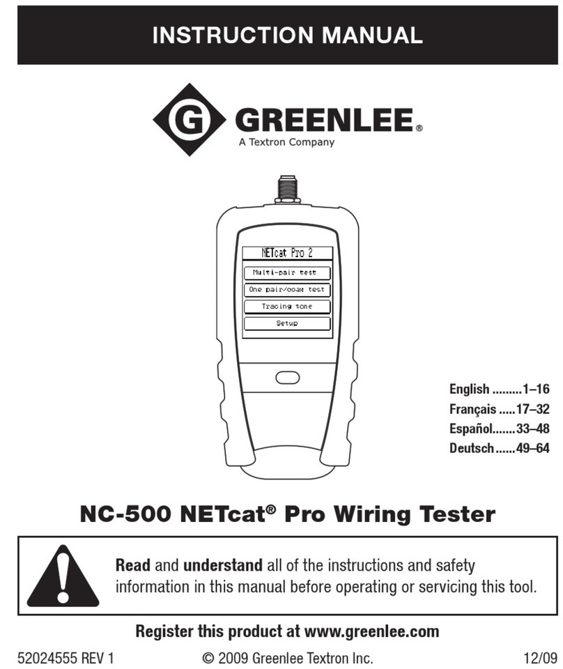 Textron Greenlee  NC-500 NETcat Pro User manual